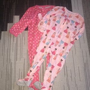 Set of 2 Zipper Pajamas Toddler girl 18 months
